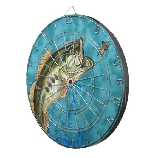 Largemouth Bass Vist Dart Board Dartbord (Voorkant Rechts)