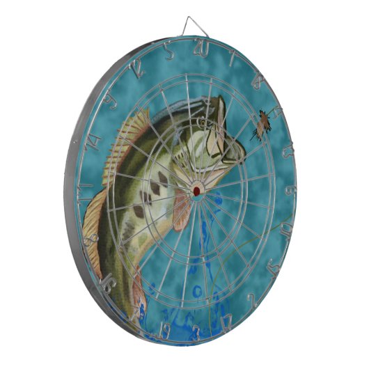 Largemouth Bass Vist Dart Board Dartbord (Voorkant Links)