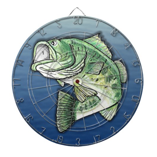 Largemouth Bass Vist Dartbord (Voorkant)