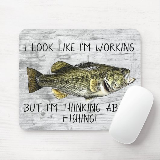 Largemouth Bass Vist Funny Angler Cool Muismat (Met muis)