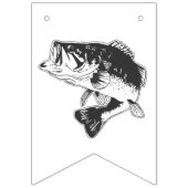 Largemouth Bass Vist Happy Birthday Banner (Eerste vlag)