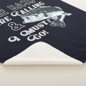 Largemouth Bass Vist Quote Blanket Sherpa Deken (3/4)