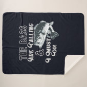 Largemouth Bass Vist Quote Blanket Sherpa Deken (Voorkant (horizontaal))