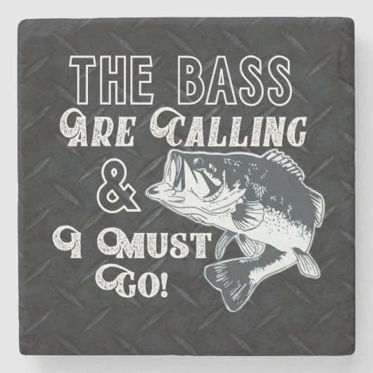 Largemouth Bass Vist Quote Onderzetter (Voorkant)