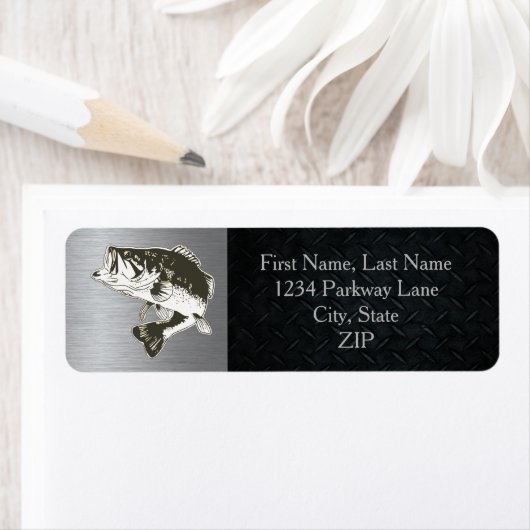 Largemouth Bass Vist Return Address Labels (Insitu)