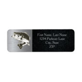 Largemouth Bass Vist Return Address Labels (Voorkant)