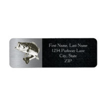 Largemouth Bass Vist Return Address Labels