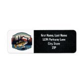 Largemouth Bass Vist Return Address Labels (Voorkant)
