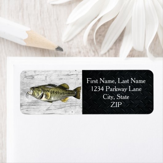 Largemouth Bass Vist Return Address Labels (Insitu)