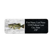 Largemouth Bass Vist Return Address Labels (Voorkant)
