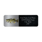 Largemouth Bass Vist Return Address Labels (Voorkant)