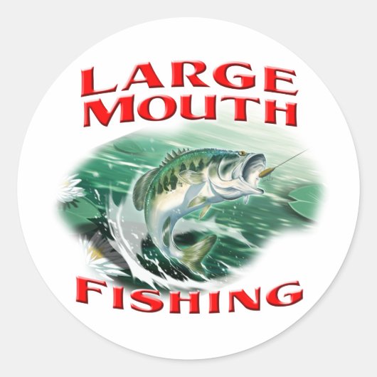 Largemouth Bass Vist Ronde Sticker (Voorkant)