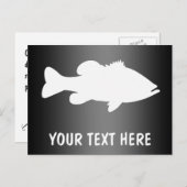 Largemouth Bass Vist sjabloon Briefkaart (Voorkant / Achterkant)