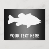 Largemouth Bass Vist sjabloon Briefkaart (Voorkant)