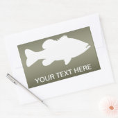 Largemouth Bass Vist sjabloon Rechthoekige Sticker (Envelop)