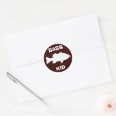 Largemouth Bass Vist sjabloon Ronde Sticker (Envelop)