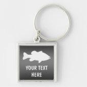 Largemouth Bass Vist sjabloon Sleutelhanger (Voorkant)