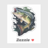Largemouth Bass Vist Sticker (Vel)