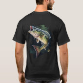 Largemouth Bass Vist T-shirt (Achterkant)