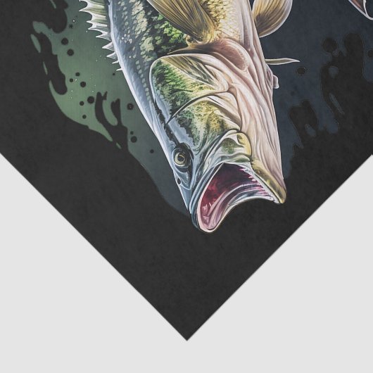 Largemouth Bass Vist Tissuepapier (Detail)