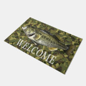 Largemouth Bass Vist Welcome Camo Deurmat (Schuin)