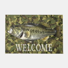 Largemouth Bass Vist Welcome Camo Deurmat