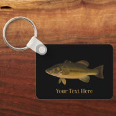 Largemouth Bass Your Text Here Fish Sleutelhanger (Achterkant)
