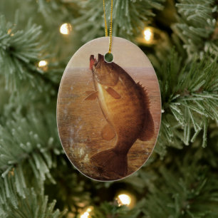largemouth Brown Bass Fish, Sport Vist Keramisch Ornament