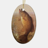  largemouth Brown Bass Fish, Sport Vist Keramisch Ornament (Links)