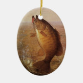  largemouth Brown Bass Fish, Sport Vist Keramisch Ornament (Voorkant)