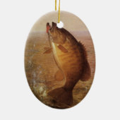  largemouth Brown Bass Fish, Sport Vist Keramisch Ornament (Achterkant)