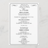 Larger Menu Card - Black White Infinity Scroll, (Voorkant)