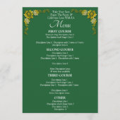 Larger Menu Card - Emerald Green & Gold (Voorkant)