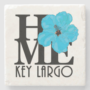 Largo Blue Hibiscus Stenen Onderzetter