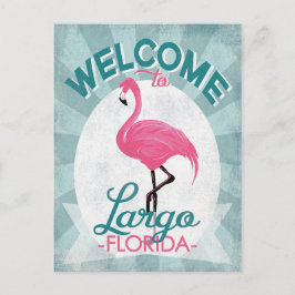 Largo Florida Pink Flamingo Retro Briefkaart