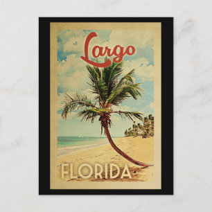 Largo Palm Tree Vintage Travel Briefkaart