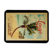 Largo Palm Tree Vintage Travel Magneet (Horizontaal)