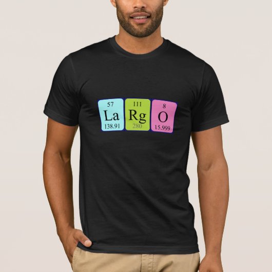 Largo periodiek table name shirt (Voorkant)