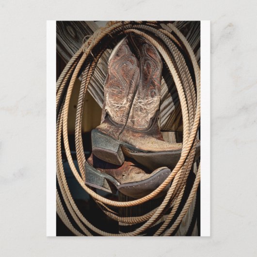 Lariats en Cowboy Cowgirl Boots Briefkaart (Voorkant)