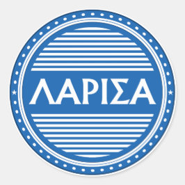 Larissa City Pride Emblem – Greek Identity Ronde Sticker