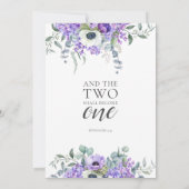 Larissa Elegant Paars Bloemig Katholieke Bruiloft Kaart (Achterkant)