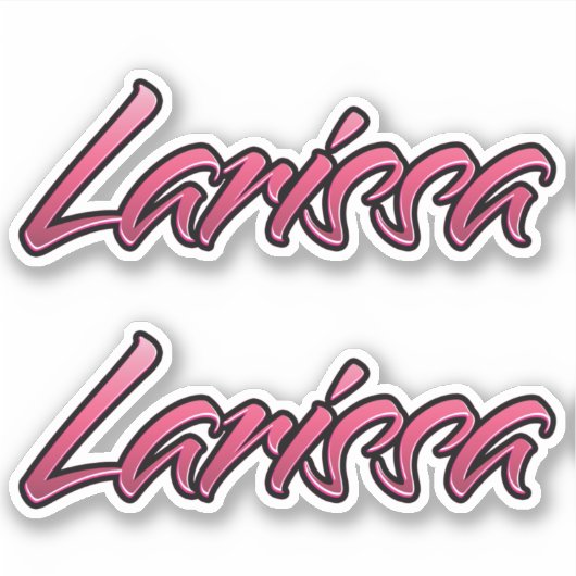 Larissa faded pink Aufkleber Sticker Stickerset (Voorkant)