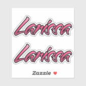 Larissa faded pink Aufkleber Sticker Stickerset (Vel)