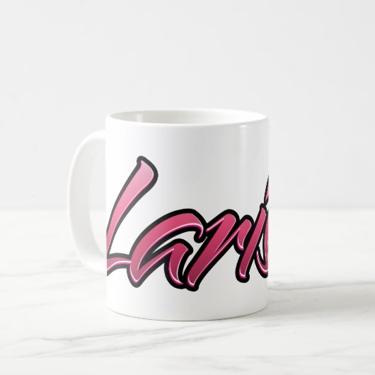 Larissa faded pink Tasse Teetasse Kaffeetasse Koffiemok (Voorkant links)
