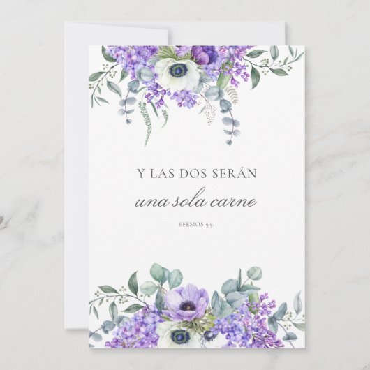 Larissa Invitacion de Boda Cristiana Wedding Kaart (Achterkant)