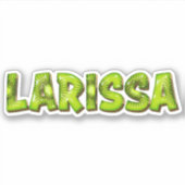 Larissa Name Kiwi Design Aufkleber Sticker (Voorkant)