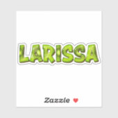 Larissa Name Kiwi Design Aufkleber Sticker (Vel)