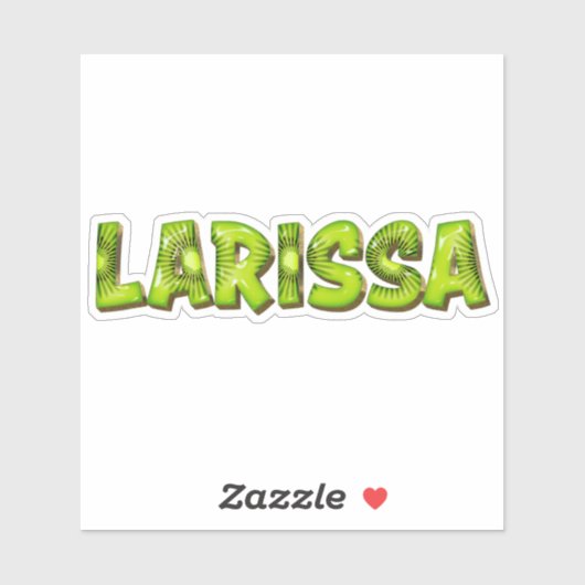 Larissa Name Kiwi Design Aufkleber Sticker (Vel)