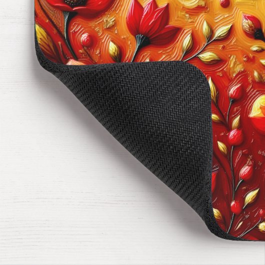 LARISSA ~ RODE BLOEMEN ~ Mousepad Muismat (Hoek)