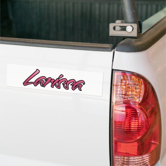 Larissa roze Aufkleber-Sticker Bumpersticker (Op Truck)